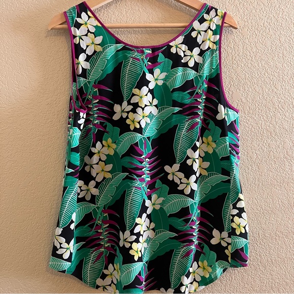 Tommy Bahama Silk Floral Cayman Tank Top Size Medium - Picture 8 of 11